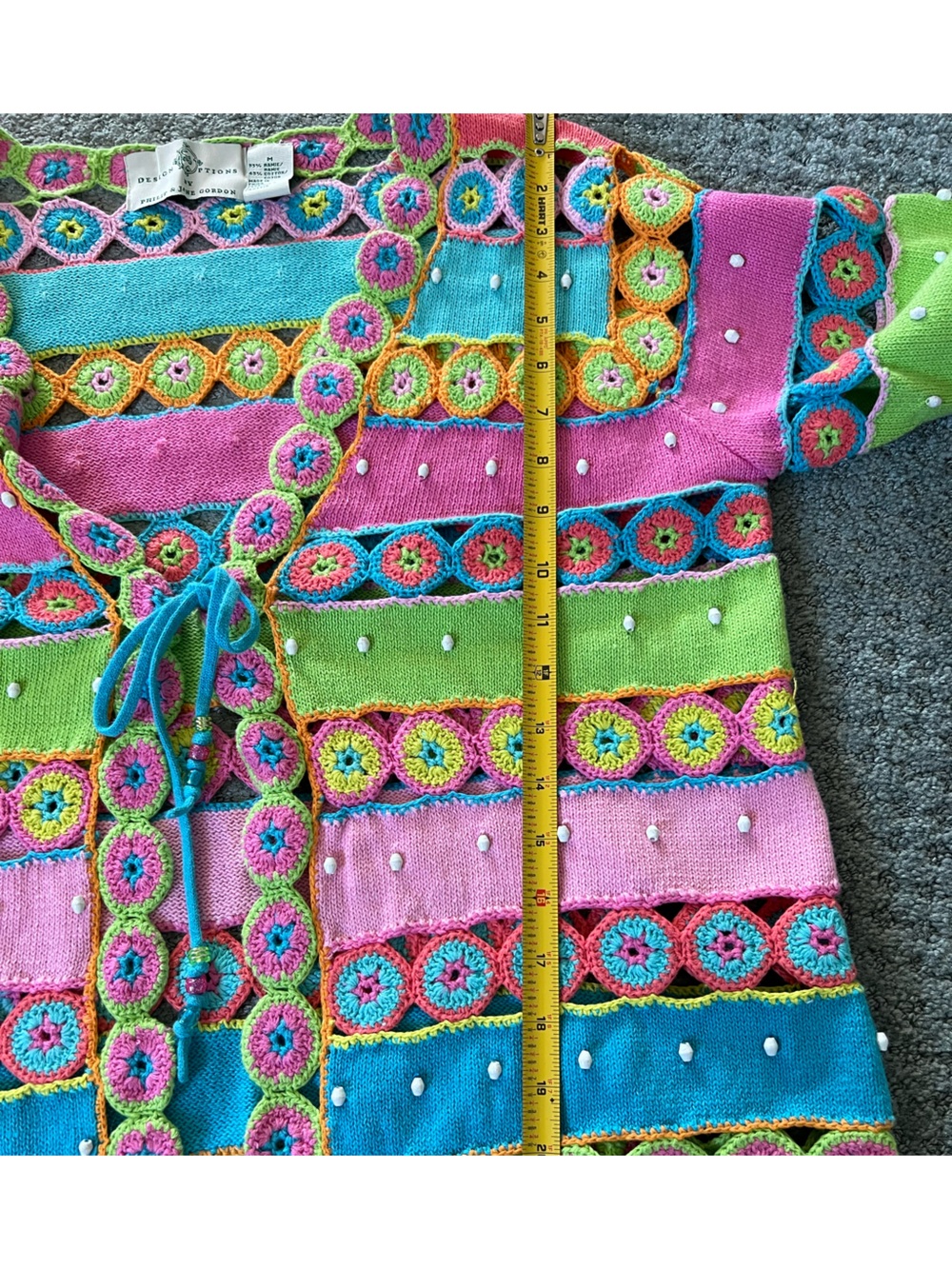 Rare design options Colorful
crochet Open Crochet Sweater cardigan - Picture 6 of 7